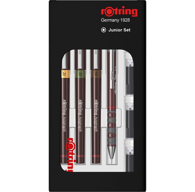 Rotring مجموعة روتراينغ إيزوغراف جونيور 3 أقلام تقنية (0.20 مم، 0.30 مم، 0.50 مم) + ملحقات - Image 3